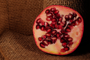 pomegranate on a dark background