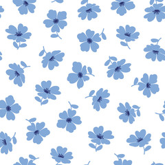 Seamless vector pattern of a beautiful flower,