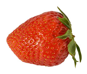 Red strawberries isolated on a white background. Clipping path.