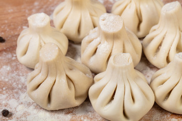 Georgian raw Khinkali