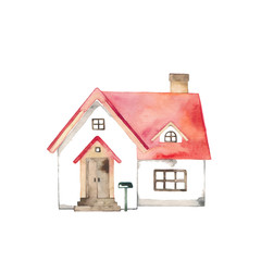 Obraz na płótnie Canvas 赤い屋根の家