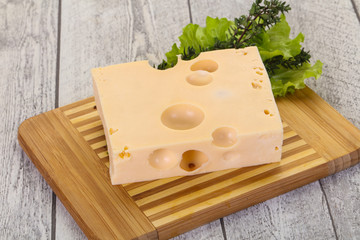 Maasdam cheese brick