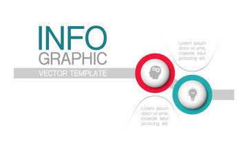 Fototapeta premium Vector iInfographic template for business, presentations, web design, 2 options.