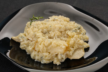 Risotto with pear and gorgonzola
