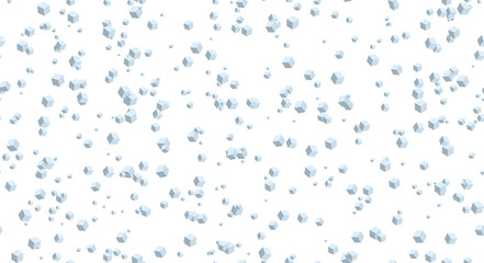 Seamless abstract cubes background in space. Vector illustration