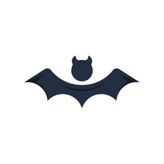 Bat concept icon. Simple one colored halloween element illustration. Vector symbol design from holiday collection. Trendy flat bat icon from Coronavirus Prevention collection isolated on background