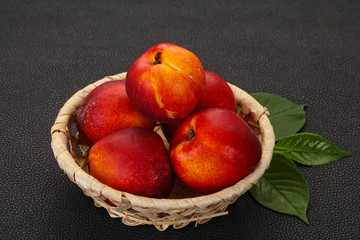 Sweet tasty ripe few nectarines