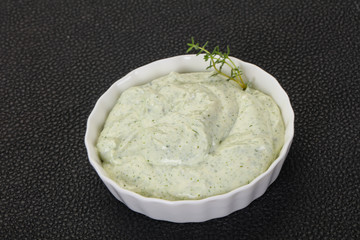 Cottage cream snack with herbs