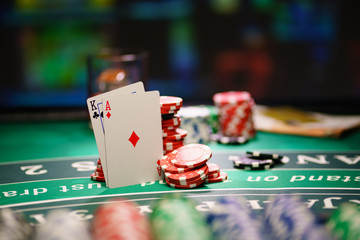 Casino Black Jack table