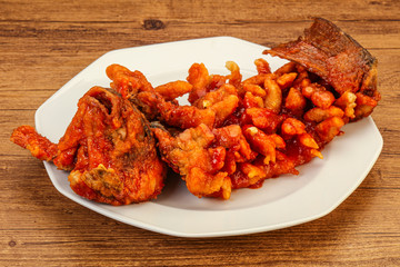 Chinese cuisine squirrel fish with sauce