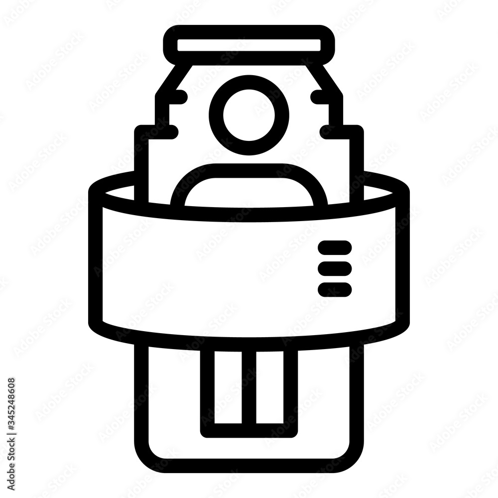 Poster body ct scan icon. outline body ct scan vector icon for web design isolated on white background