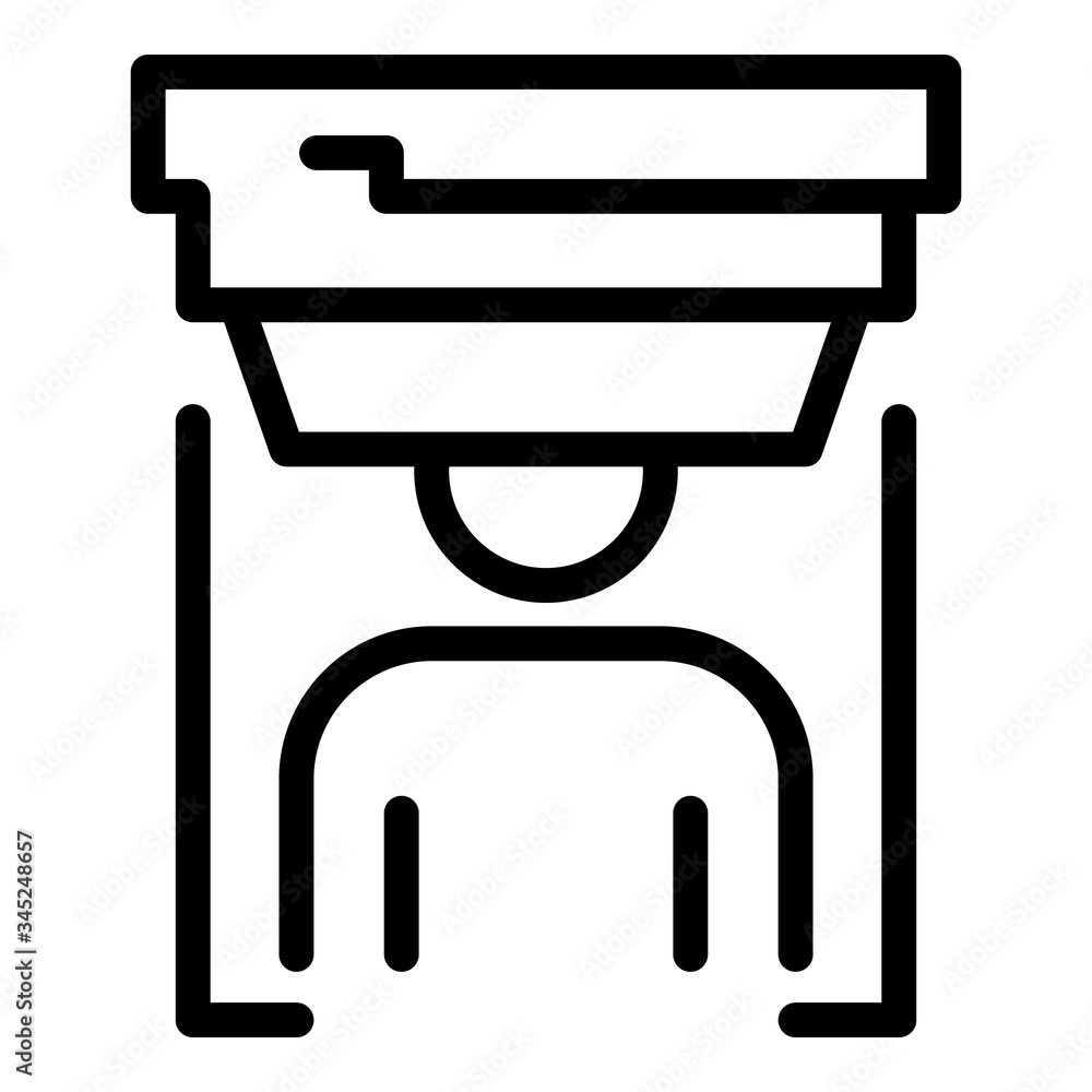 Poster brain tomography icon. outline brain tomography vector icon for web design isolated on white backgro