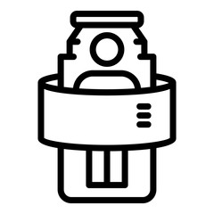 Body CT scan icon. Outline Body CT scan vector icon for web design isolated on white background