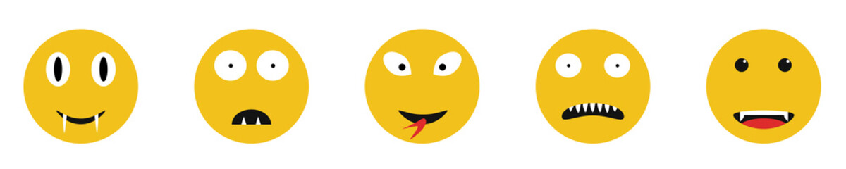 Angry Smile face icons