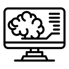 Medical cloud application icon. Outline medical cloud application vector icon for web design isolated on white background