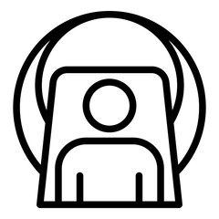 Cancer examination icon. Outline cancer examination vector icon for web design isolated on white background