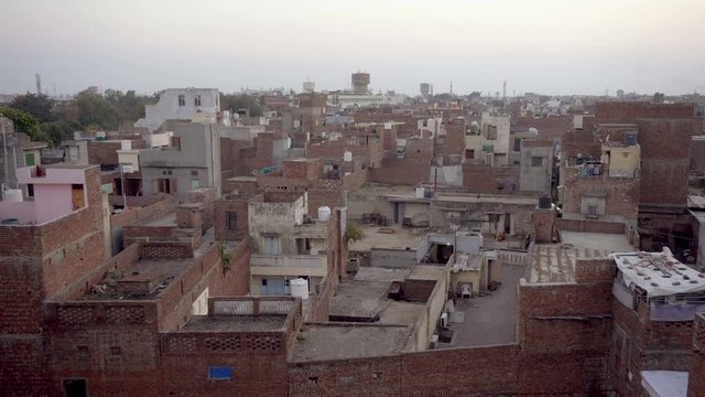 Indian Lower Class Brick Houses in City of Amritsar - Living Conditions in India
