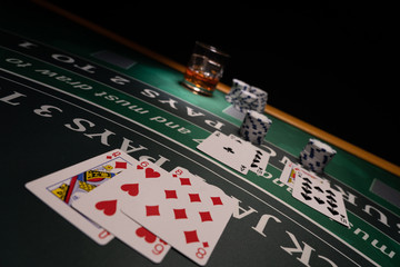 Casino Black Jack table