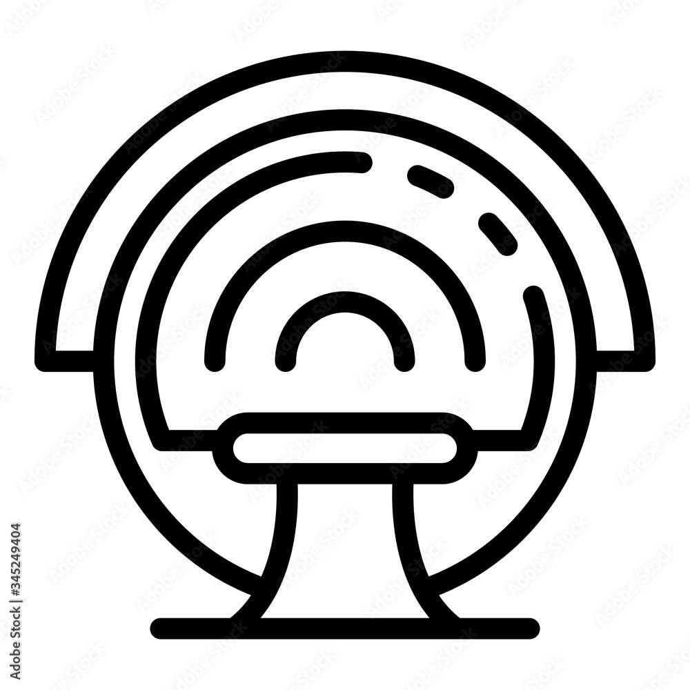 Poster mri diagnostics icon. outline mri diagnostics vector icon for web design isolated on white backgroun