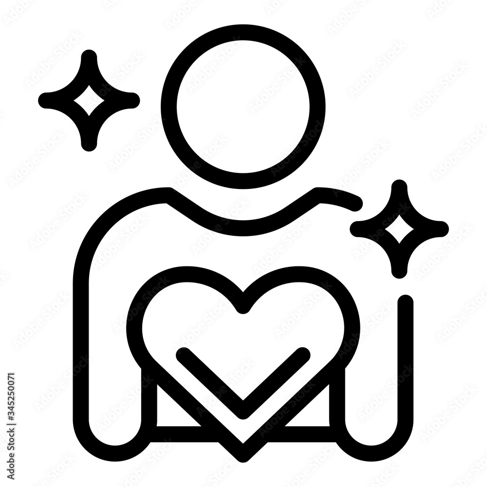 Poster heart health control icon. outline heart health control vector icon for web design isolated on white