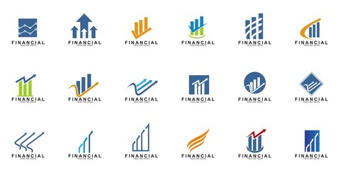 Set of Financial and accounting business logo