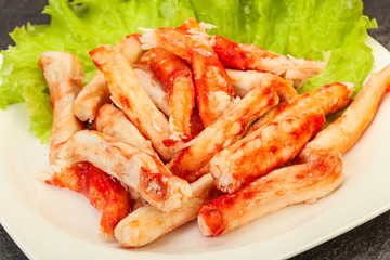 Natural luxury crab meat fillet