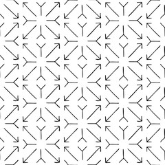 Hand drawn abstract seamless pattern with arrows, doodle. Vector illustration. EPS 10
