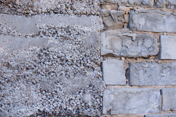 grey stone and brick wall