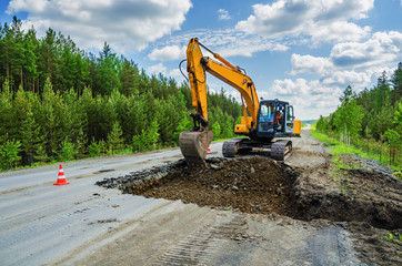 Destruction of the road surface