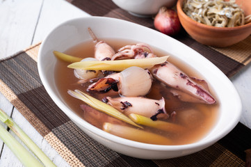Squid Ink Soup with Lemongrass Thai Food