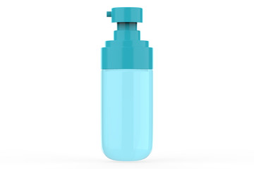 realistic cosmetic bottle with dispenser. Beauty skin care product container. 3d illustration
