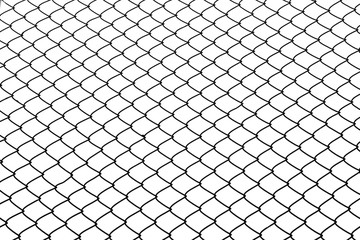 Mesh fence.It is a beautiful image suitable for making background images. on white background, Steel grating