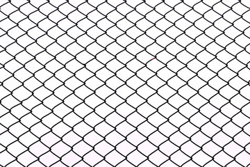 Fototapeta premium Mesh fence.It is a beautiful image suitable for making background images. on white background, Steel grating