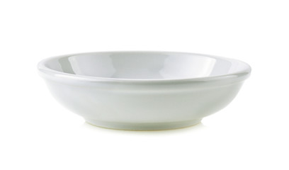 White bowl on white background