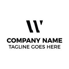 simple logo design letter w 2