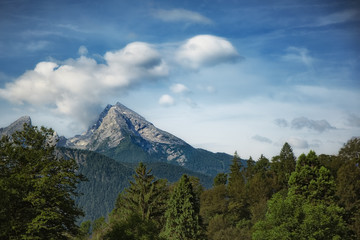 The Mountain Watzmann at the Berchtesgadener Land.