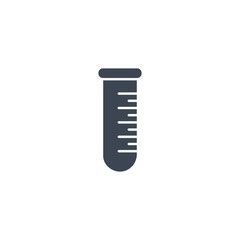 Test Tube related vector glyph icon. Isolated on white background. Vector illustration.