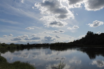 reflection of clouds in water