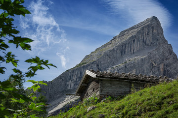 Fototapeta na wymiar Mountain hut at the Berchtegadener Land.