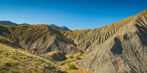 The badlands valley in a east Crimea mountains