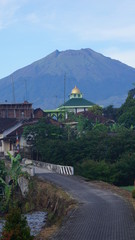 Fototapeta premium mountain village in the mountains in central java, indonesia
