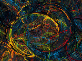 abstract chaotic fractal background 3D rendering illustration