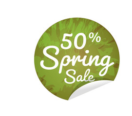 spring sale sticker special offer big sale poster seasonal discount flyer vector illustration