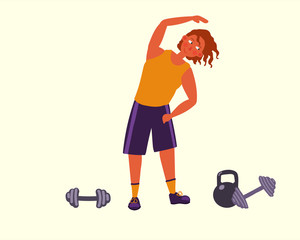 The guy does sports at home