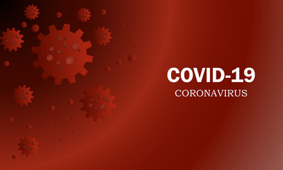 2019–nCoV Coronavirus Illustration. Coronavirus Bacterias Background. Headache, Runny Nose, High Fever, Heart Rate, Vomiting, Cough, Diarrhea, Shortness of Breath.