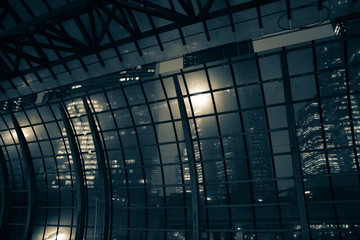 office building at night