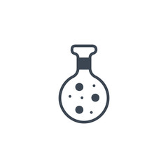 Chemistry related vector glyph icon. Isolated on white background. Vector illustration.