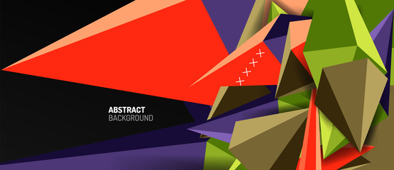 Trendy simple triangle abstract background, dynamic motion concept. Vector Illustration For Wallpaper, Banner, Background, Card, Book Illustration, landing page