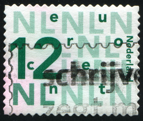 Netherlands retro stamp