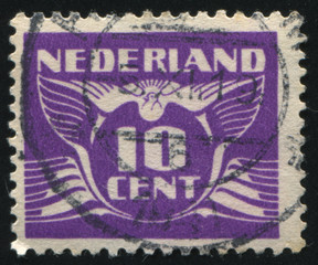 Netherlands retro stamp